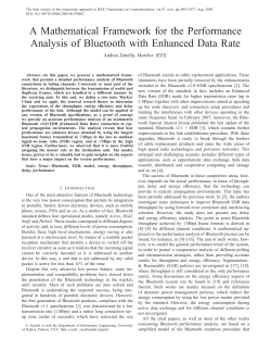 A Mathematical Framework for the Performance