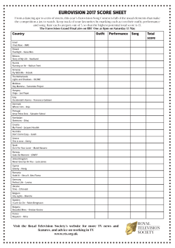 eurovision 2017 score sheet