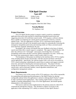 TCN Spell Checker - RIT software engineering