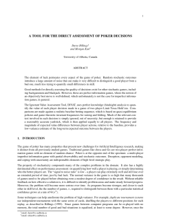 a tool for the direct assessment of poker decisions