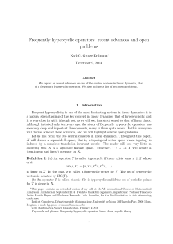 Frequently hypercyclic operators: recent advances and open problems