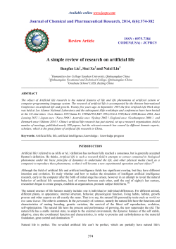 A simple review of research on artificial life