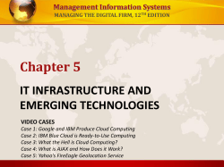 IT INFRASTRUCTURE AND EMERGING TECHNOLOGIES