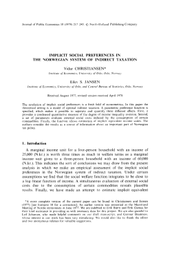 IMPLICIT SOCIAL PREFERENCES IN THE NORWEGIAN