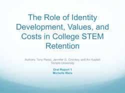 The Role of Identity Development, Values, and
