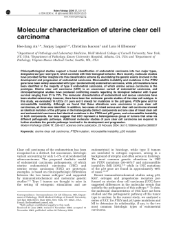 Molecular characterization of uterine clear cell - iPath
