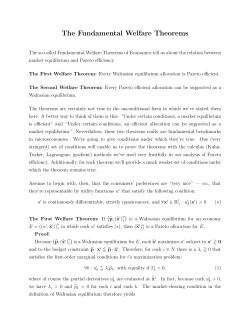 The Fundamental Welfare Theorems