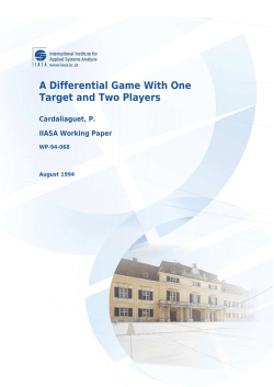 A Differential Game With One Target and Two Players