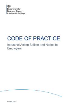 Code of Practice: Industrial action ballots and notice to