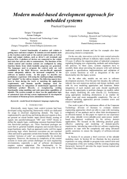 Modern model-based development approach for