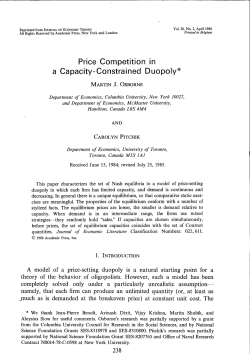Price Competition in a Capacity