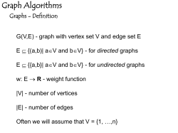 Graph algorithms 1