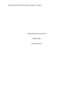 Capsim Simulation Final Report