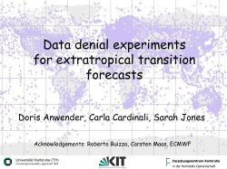 D. Anwender, C. Cardinali, S. Jones