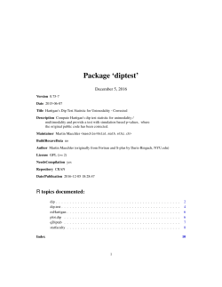 Package `diptest`