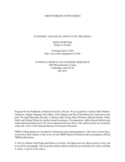 Economic and Social Impacts of the Media