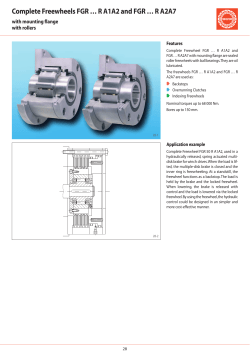 Complete Freewheels FGR &hellip; R A1A2 and FGR &hellip; R A2A7
