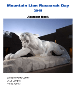 Abstract Book - University of Colorado Colorado Springs