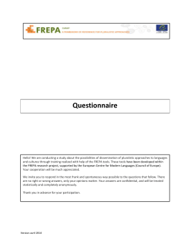 Questionnaire _ 22-06-2014 - Carap