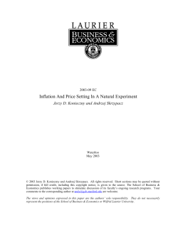 Inflation And Price Setting In A Natural Experiment