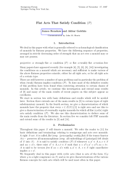 Flat acts that satisfy condition (P)