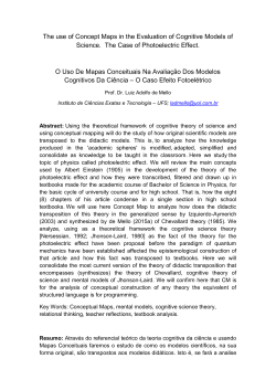 Conceptual Maps, Didactic Transposition and Cognitive Models of