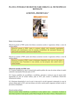 planul integrat de dezvoltare urbană al municipiului botosani
