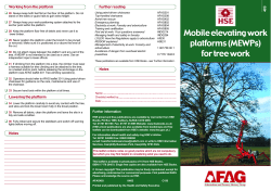 Mobile elevating work platforms (MEWPs) for tree work