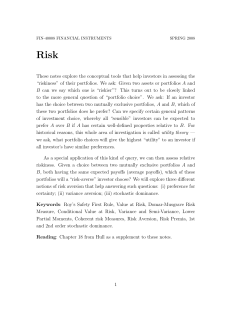 Risk and the Measurement of Risk