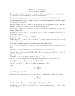Math 341 Lecture #18 §3.5: Baire`s Theorem