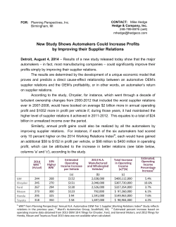 New Study Shows Automakers Could Increase Profits by