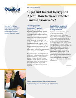 GigaTrust Journal Decryption Agent: How to make Protected Emails