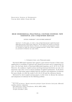 HIGH DIMENSIONAL FRACTIONAL COUPLED SYSTEMS: NEW