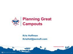 14 Planning Great Campouts