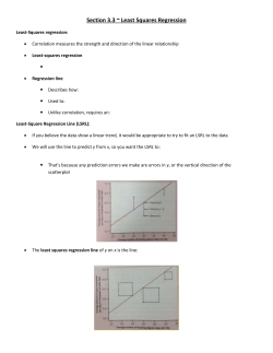 Section 3.3 ~ Least Squares Regression