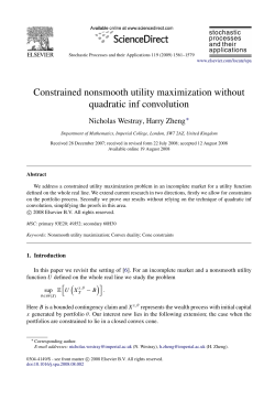 Constrained nonsmooth utility maximization without quadratic inf
