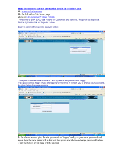 Help document to submit production details in scclmines.com Go