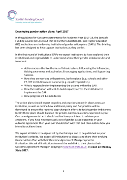 Developing gender action plans: April 2017