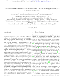Mechanical interactions in bacterial colonies and the