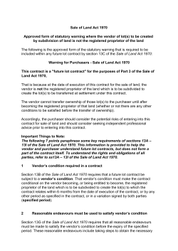 Approved form of the statutory warning