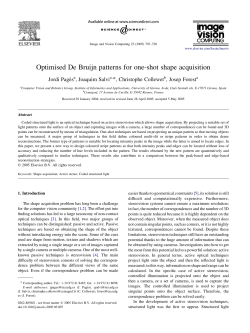 Optimised De Bruijn patterns for one-shot shape acquisition