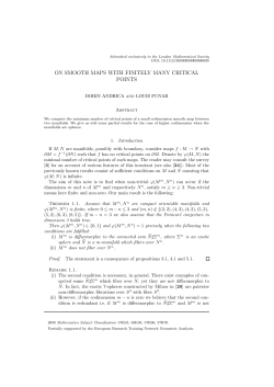 on smooth maps with finitely many critical points