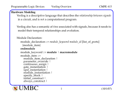 Overview of Verilog