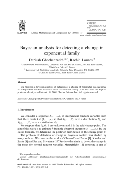 Bayesian analysis for detecting a change in