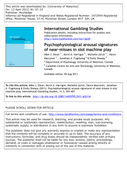 Psychophysiological arousal signatures of near