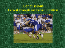Signs/Symptoms of Concussion