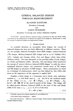 General Balanced Designs through Reinforcement