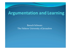 Baruch Schwarz The Hebrew University of Jerusalem