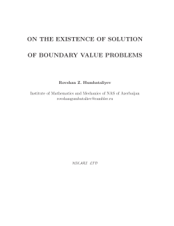 on the existence of solution of boundary value problems