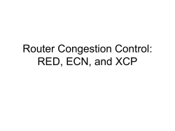 Router Congestion Control: RED, ECN, and XCP